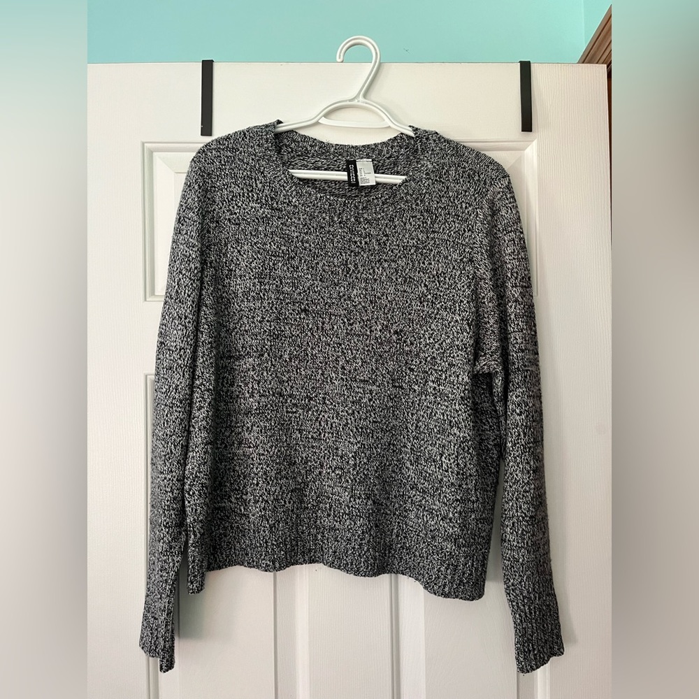 H&M gray and black sweater